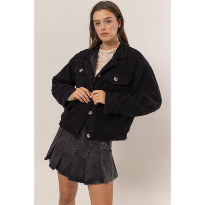 Sherpa Button-Front Jacket