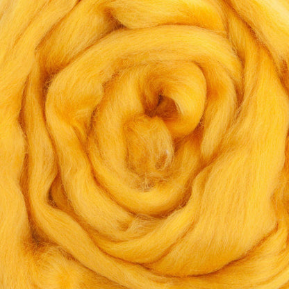 Merino Wool Top Roving, Gold, 1 ounce