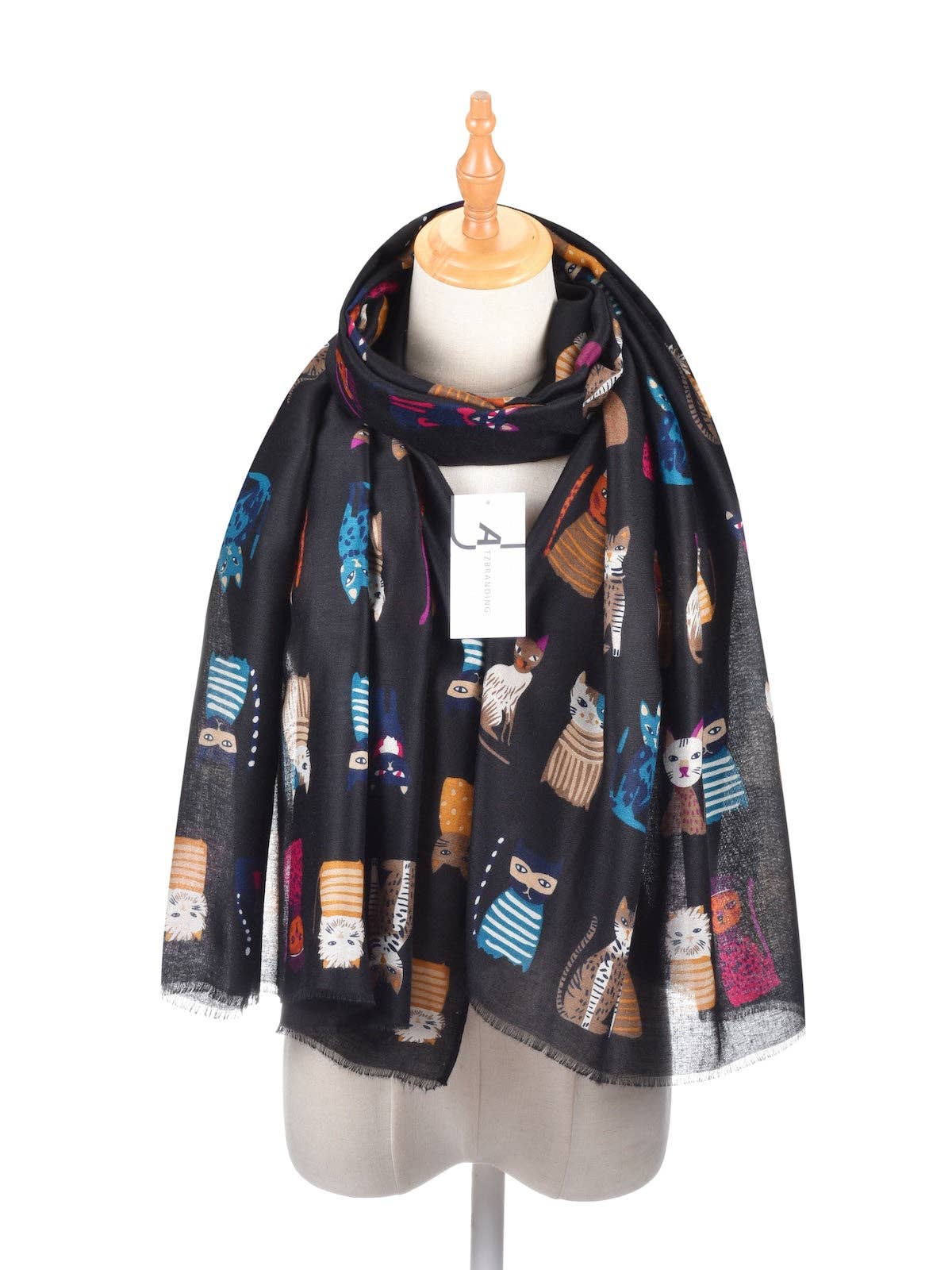 Scarvii - Cute Cartoon Cat Pattern Scarf