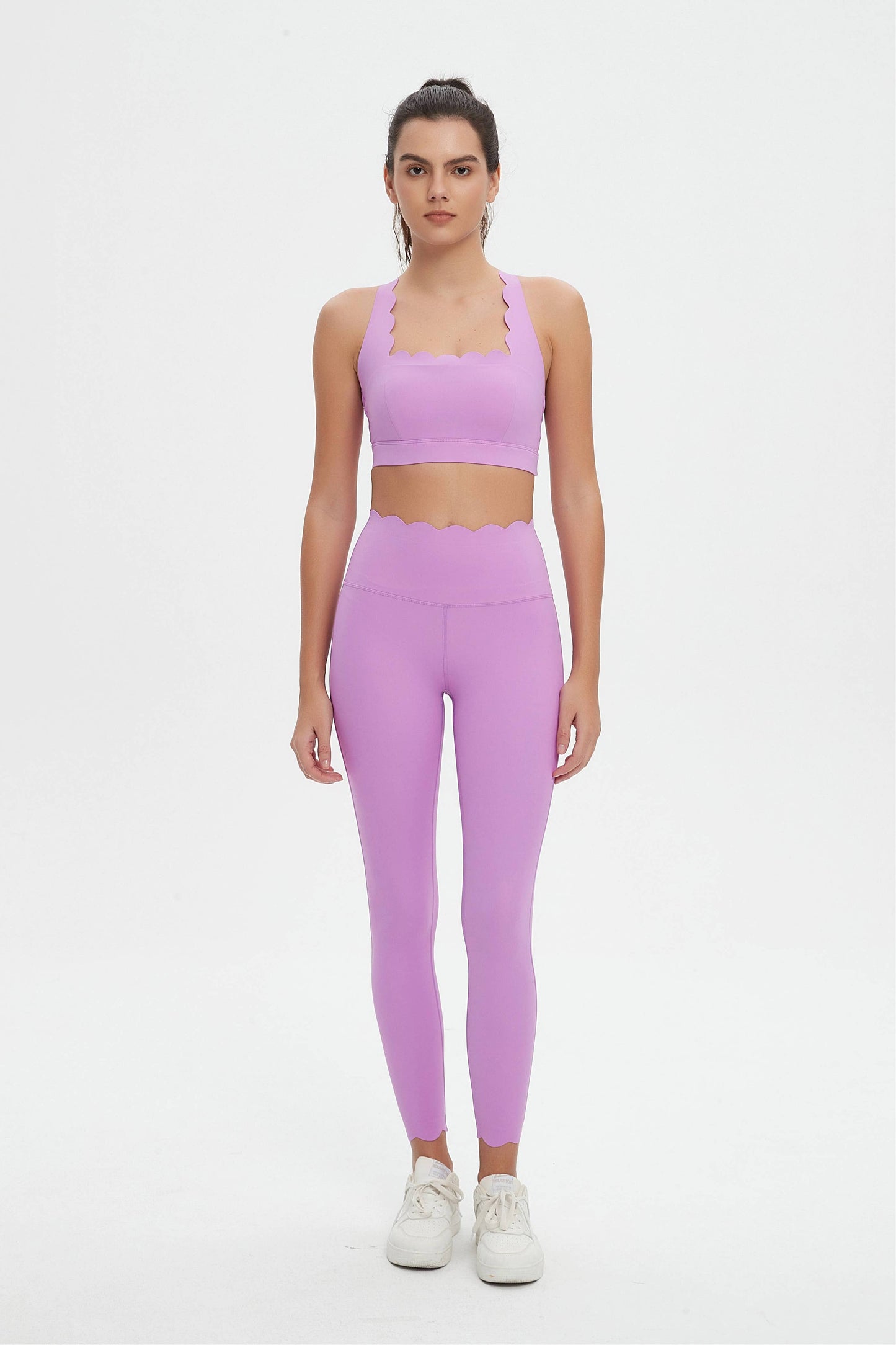 Sylvie Lycra® Scallop Sports Bra & Leggings Set