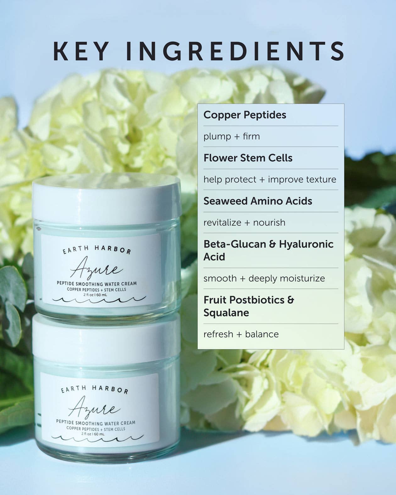 AZURE Peptide Smoothing Water Cream: