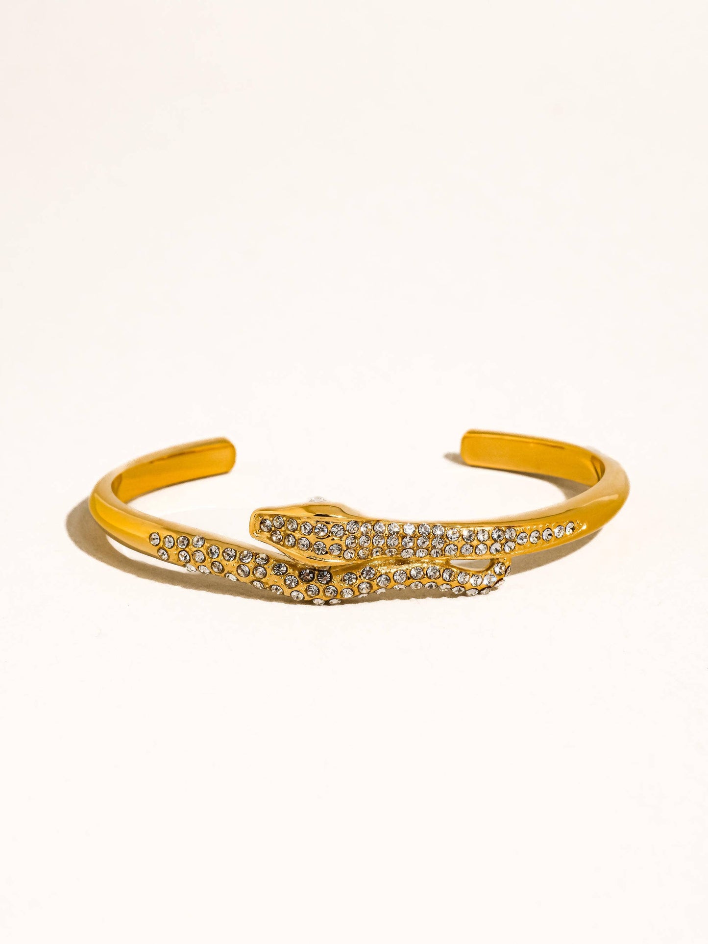 Estiva 18K Gold Non-Tarnish Glam CZ Serpent Bracelet