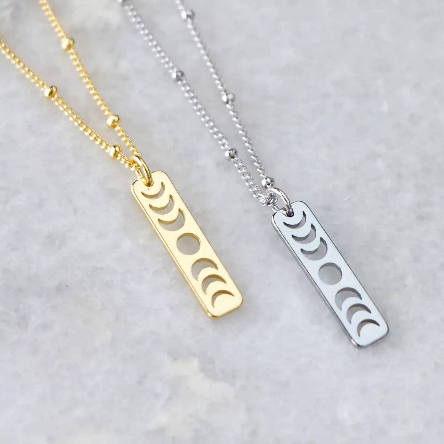 Moon Phase Necklace - Gold or Silver
