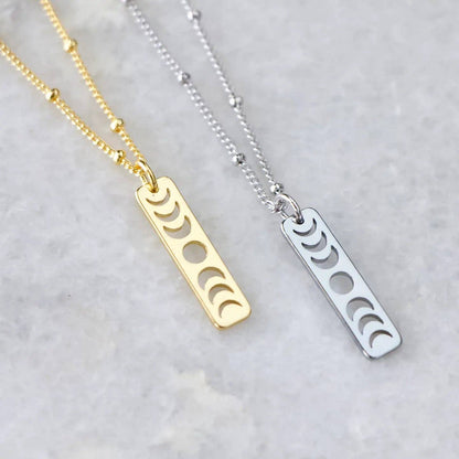 Moon Phase Necklace - Gold or Silver