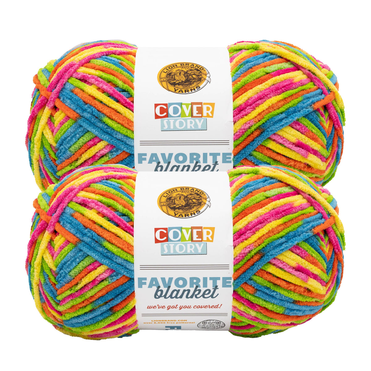Lion Brand Yarn Cover Story Fave Blanket  2 Pack