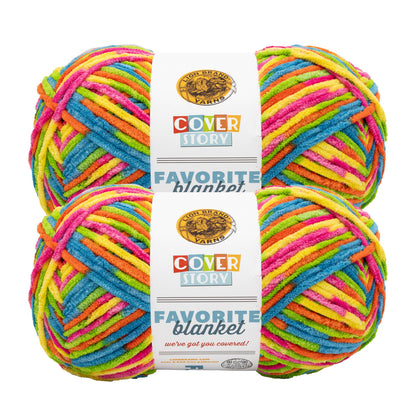 Lion Brand Yarn Cover Story Fave Blanket  2 Pack