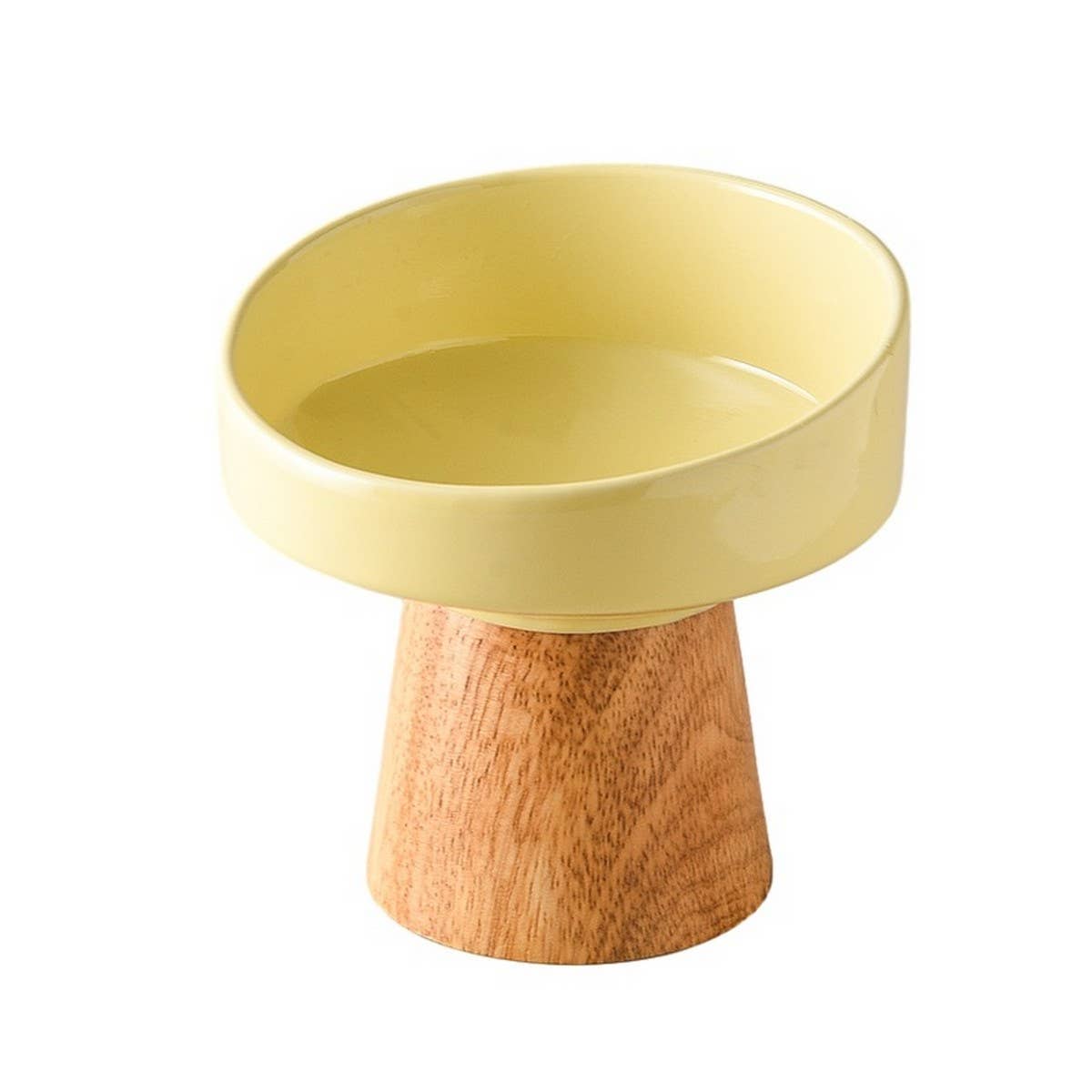 Tilted Raised Ceramic Pet Bowl for Neck Comfort_CWMM5938