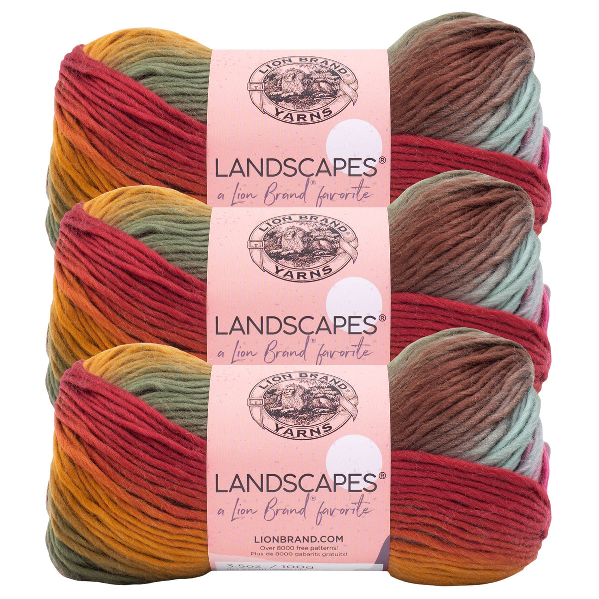 Lion Brand Yarn Landscapes  3 Pack
