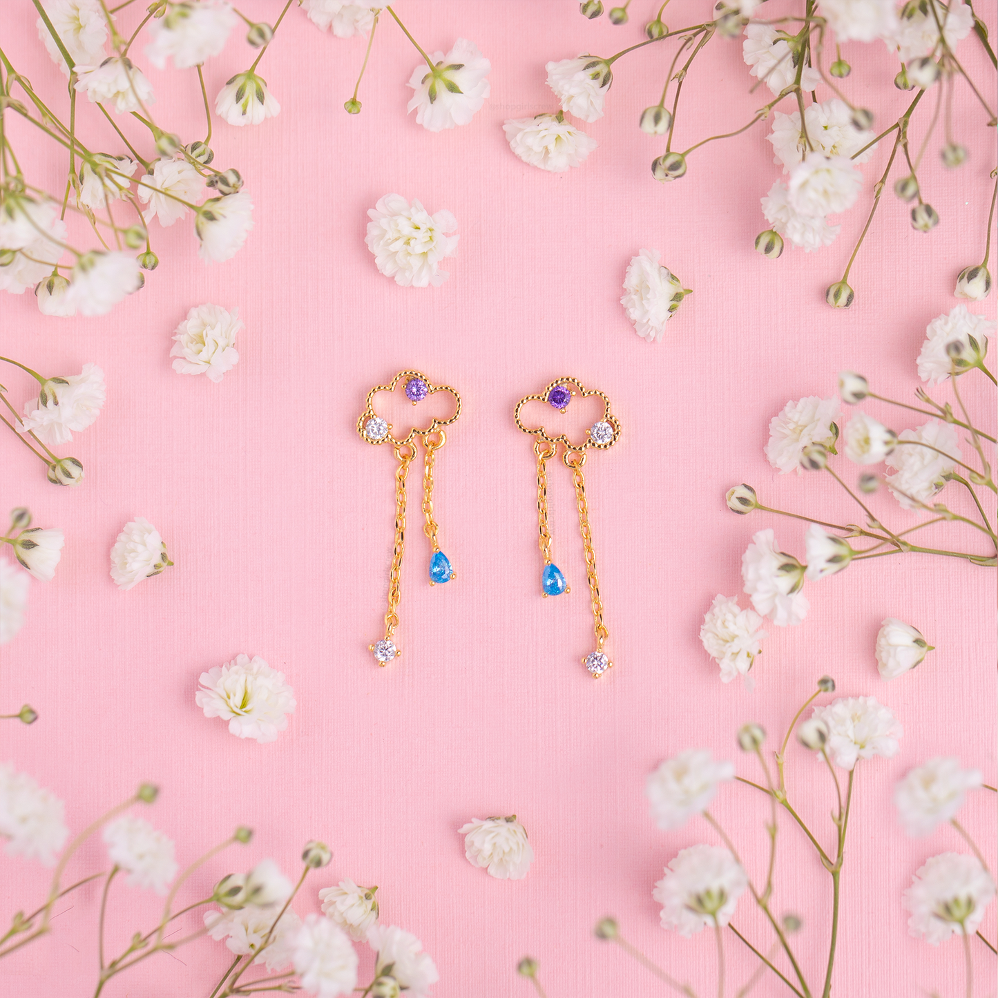 Reigning Clouds Dangle Earrings