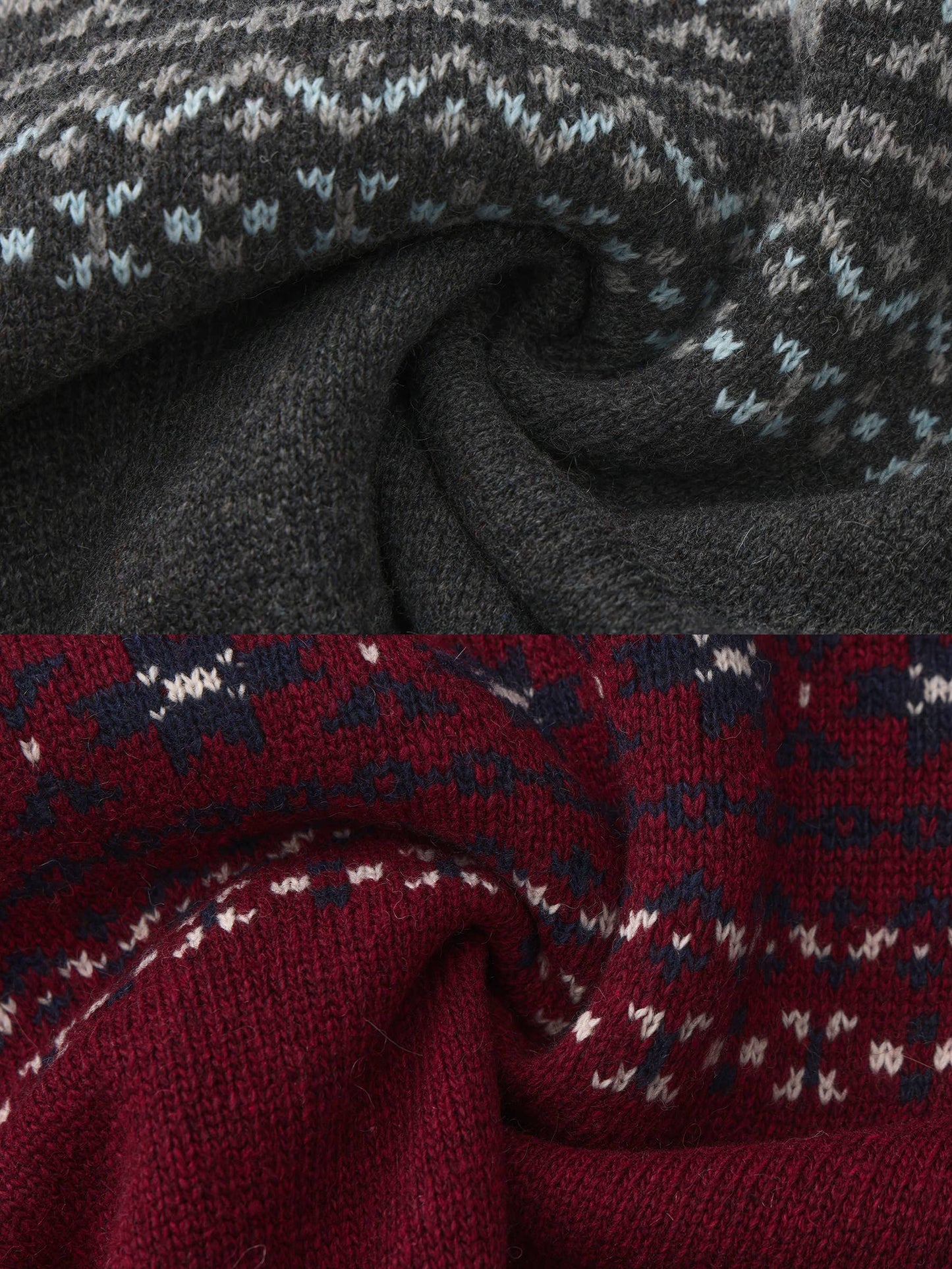 CUBIC Cat Print Fair Isle Wool-Blend Cardigan