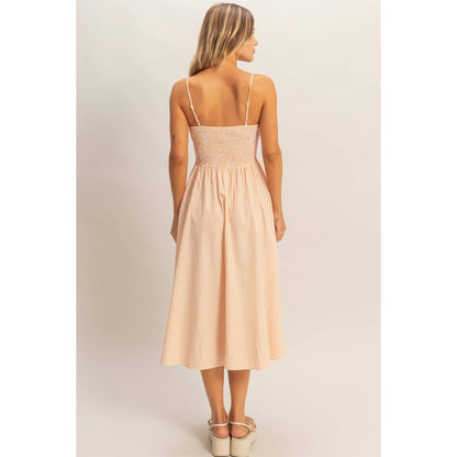 Striped Spaghetti Strap Dress