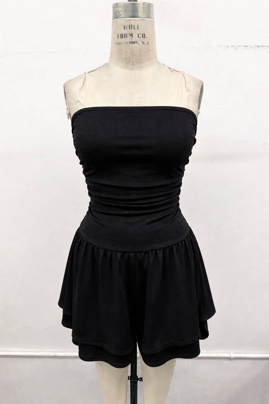 Resort Ruched Strapless Romper