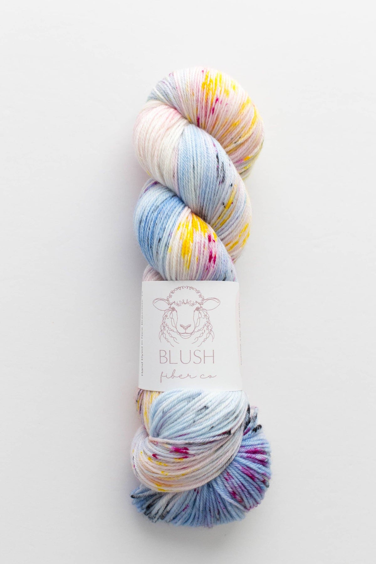 Bubblegum Graffiti Hand Dyed SW Merino Nylon Yarn Indie Dyed