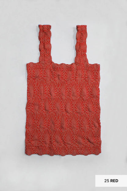 NS8416- Lace Textured Square Top