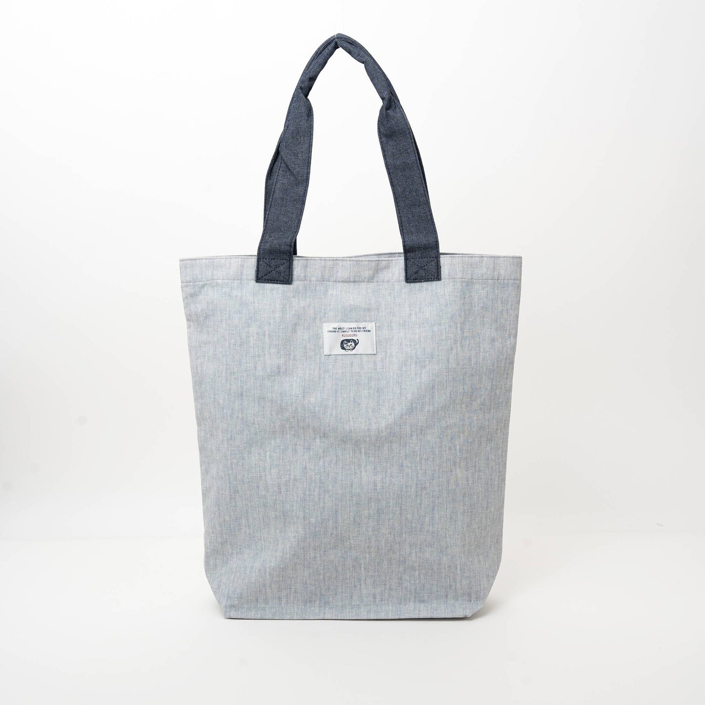 Kusuguru Japan Cat Embroidered Tote Bag – Light Blue
