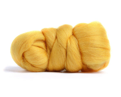 Merino Wool Top Roving, Gold, 1 ounce