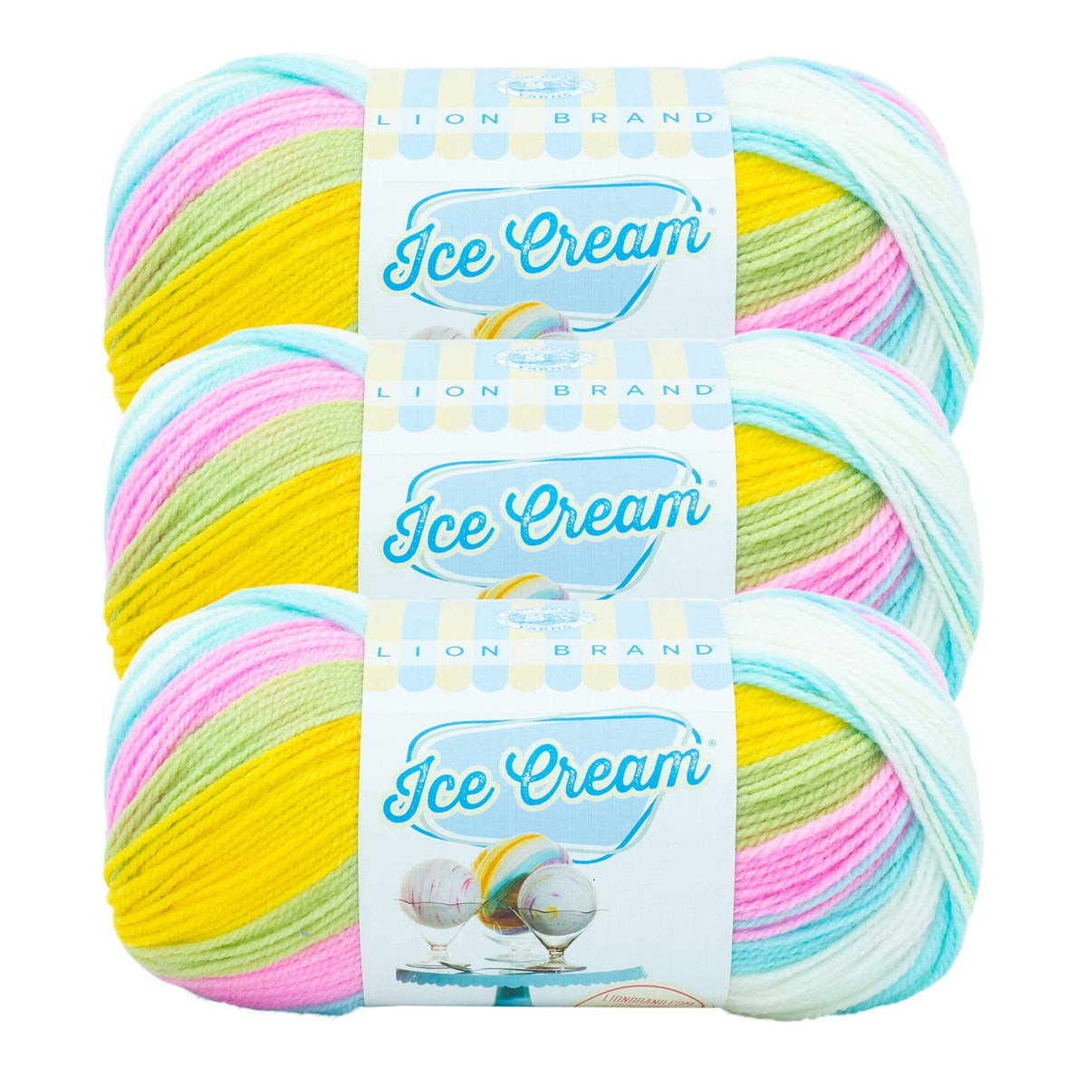Lion Brand Yarn Ice Cream 3 Pack