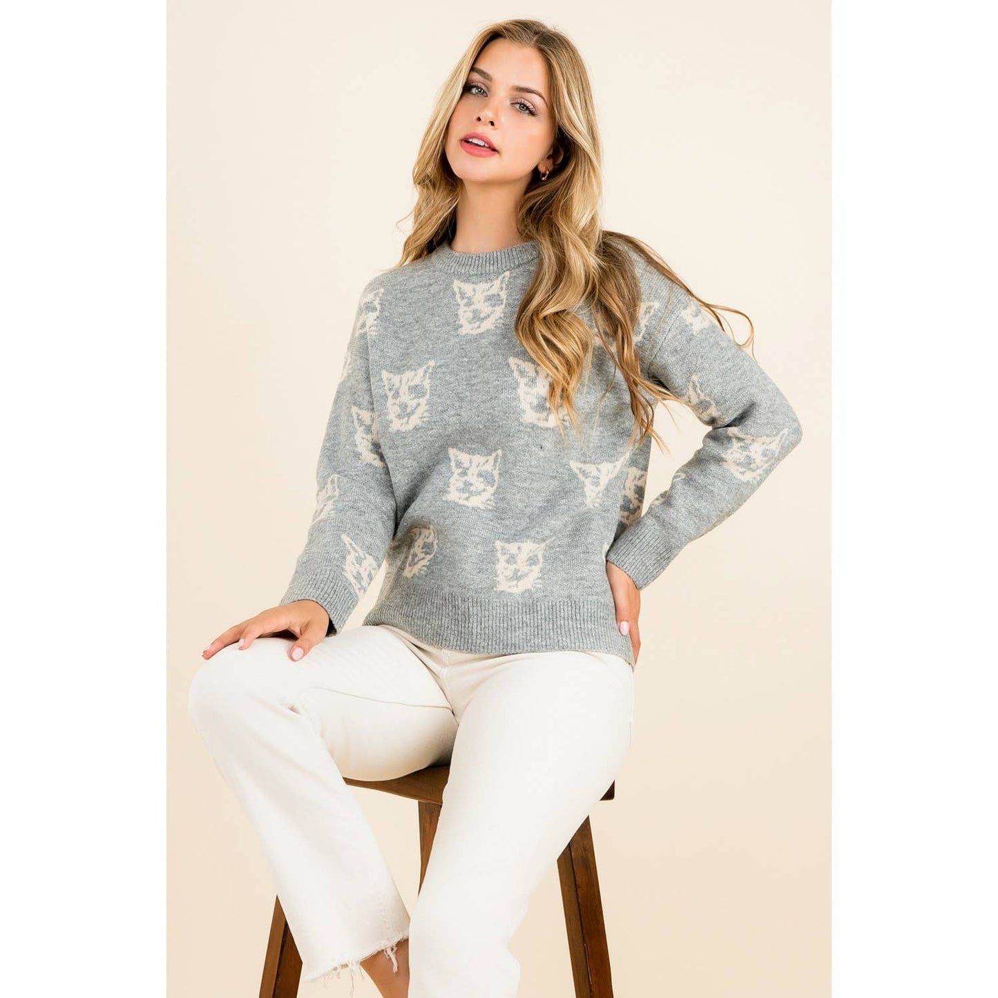 Cat Pattern Sweater