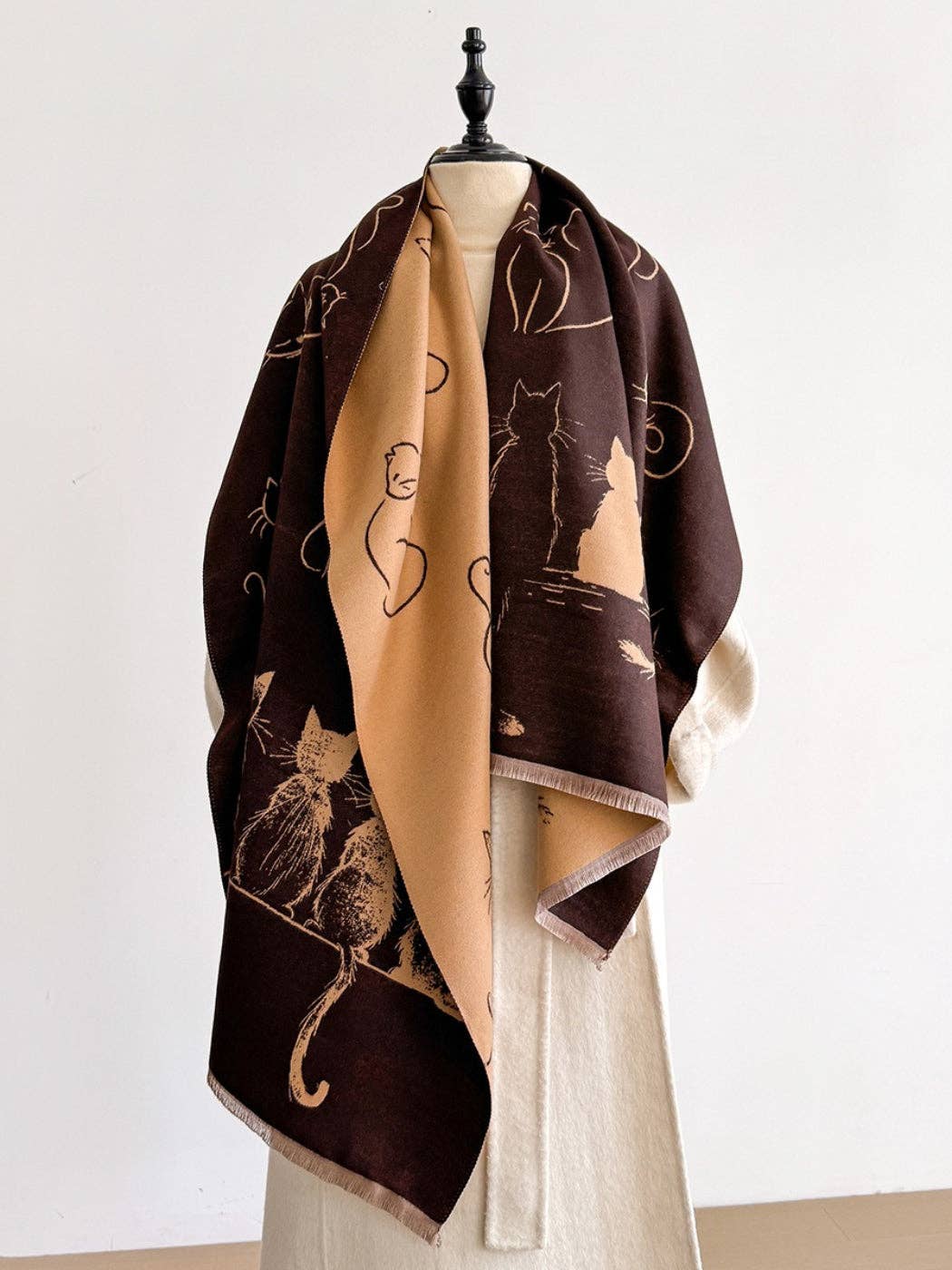 Scarvii – Cute Cat Pattern Winter Scarf & Shawl