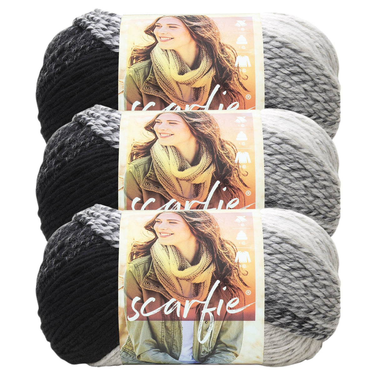 Lion Brand Yarn Scarfie 3 Pack