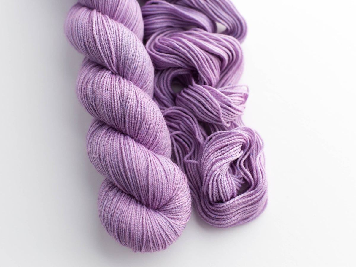 Lilac Hand Dyed 85/15 SW Merino Nylon Indie Yarn