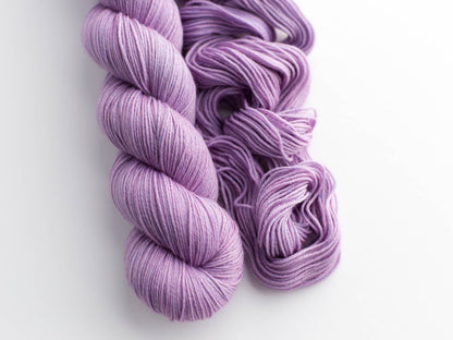 Lilac Hand Dyed 85/15 SW Merino Nylon Indie Yarn