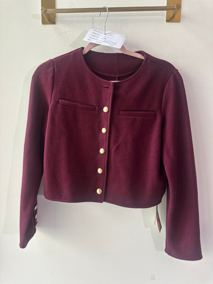 Burgundy crop jacket