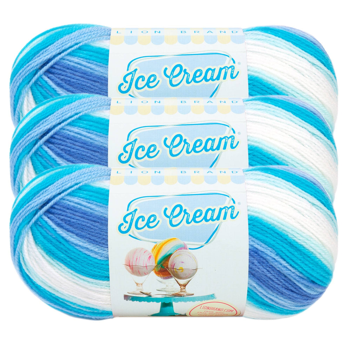 Lion Brand Yarn Ice Cream 3 Pack