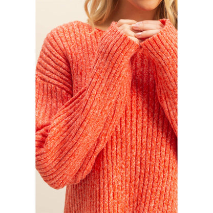 Textured Sweater With Relaxed Drop Sleeves