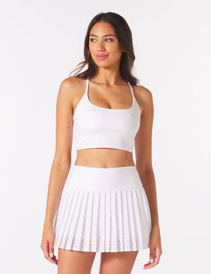 Laser Cut Sunrise Skirt: White
