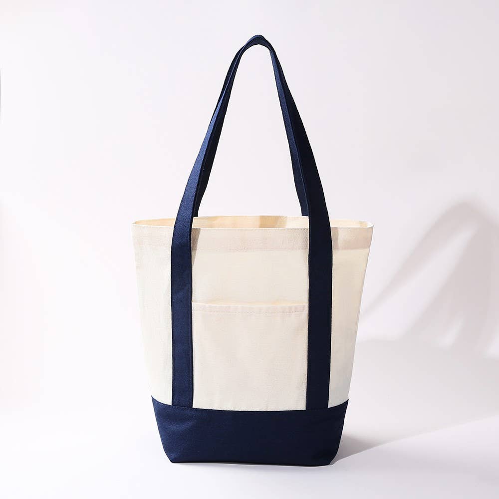 Medium Cotton Canvas Shoulder Tote Bag | 40P612