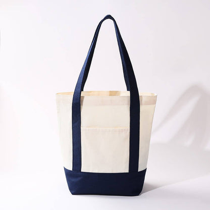 Medium Cotton Canvas Shoulder Tote Bag | 40P612