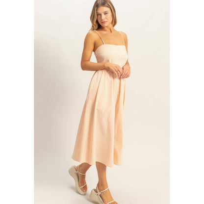 Striped Spaghetti Strap Dress