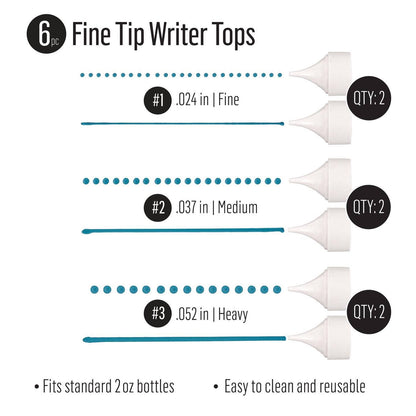 Folkart® Fine Tip Tops, 6-Piece