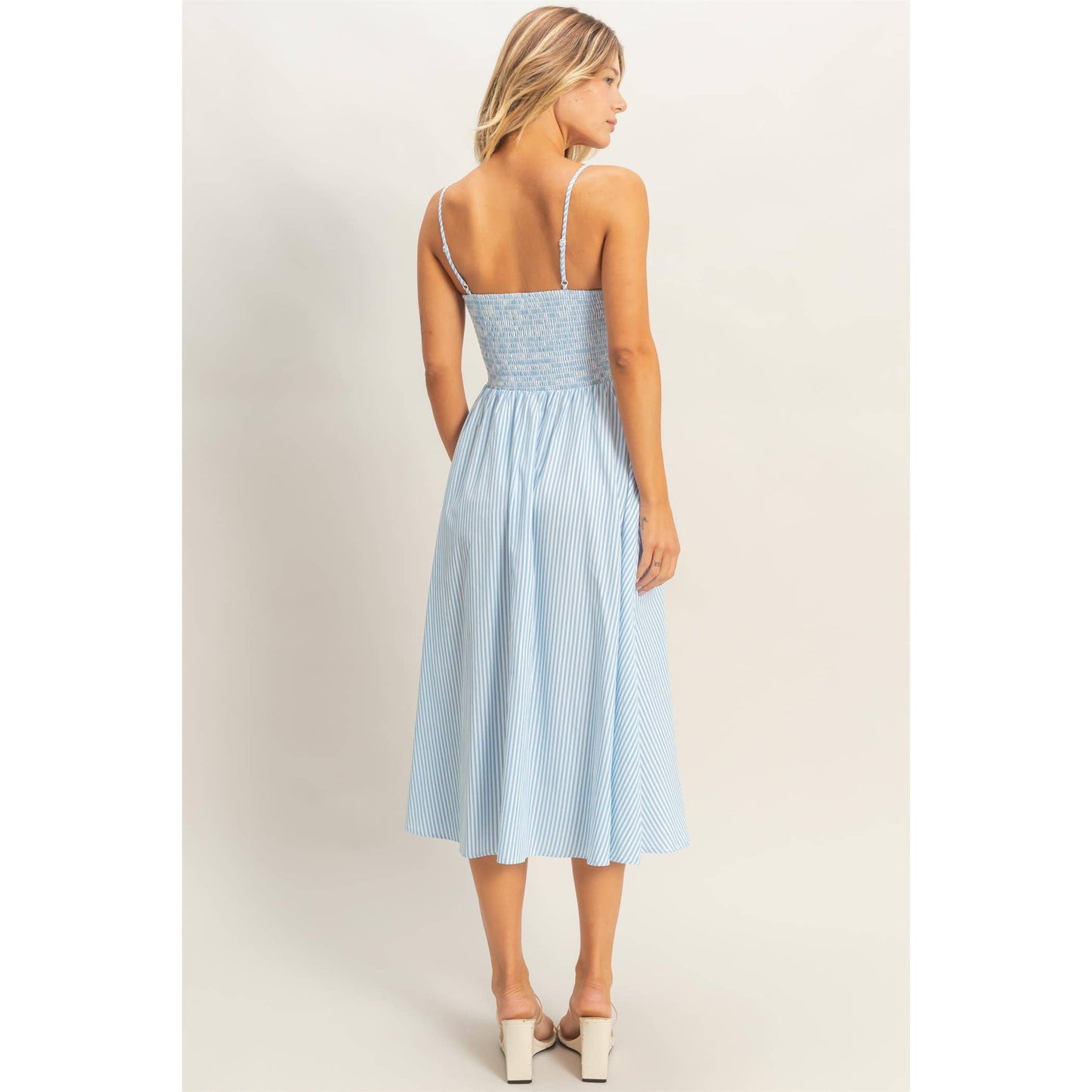 Striped Spaghetti Strap Dress