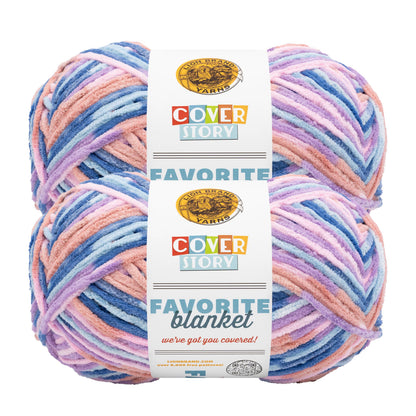Lion Brand Yarn Cover Story Fave Blanket  2 Pack