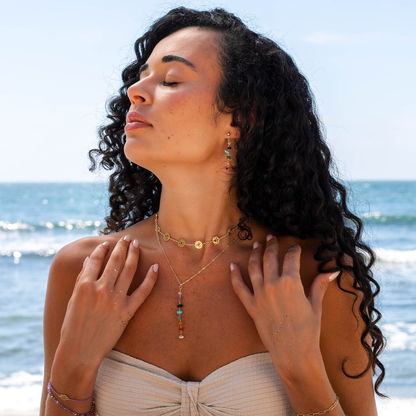 7 Chakras Healing Necklace (Gold)