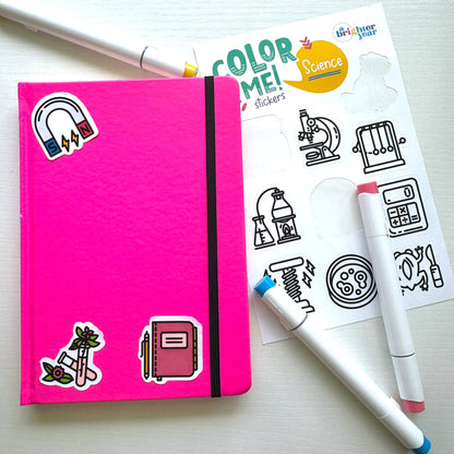 Space & Science Colorable Sticker Pack, 3 Sticker Sheets