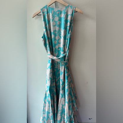 Floral Tiered Wrap Maxi Dress, Size S | 2100