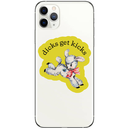 Dicks Get Kicks Funny Sarcastic High Quality Vinyl Sticker