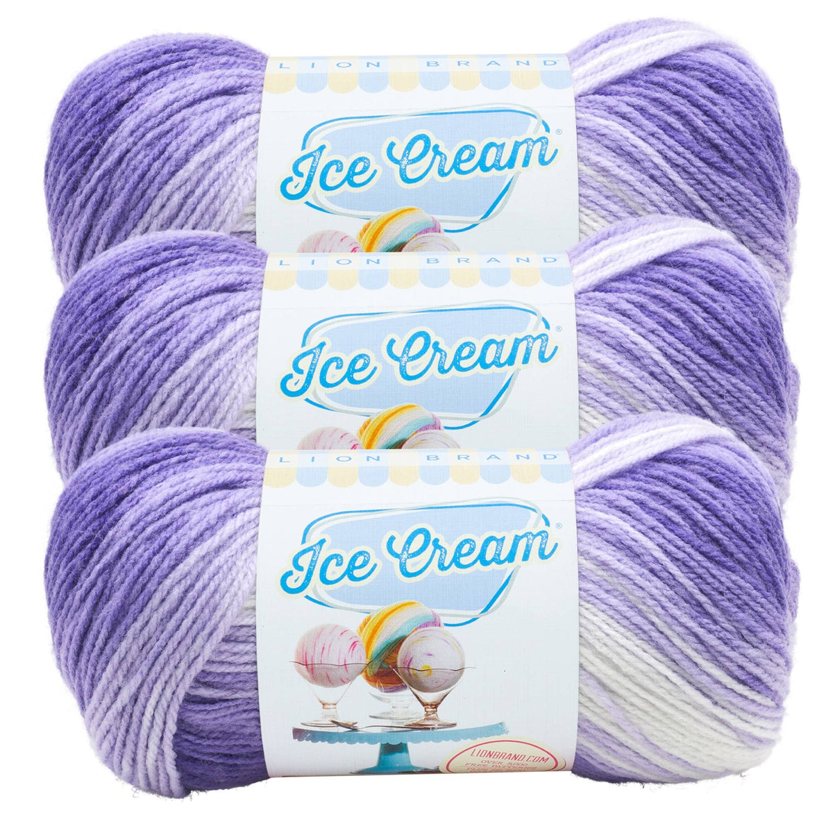 Lion Brand Yarn Ice Cream 3 Pack
