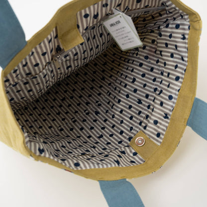 Kusuguru Japan Cat & French Bulldog Embroidered Tote Bag - Y