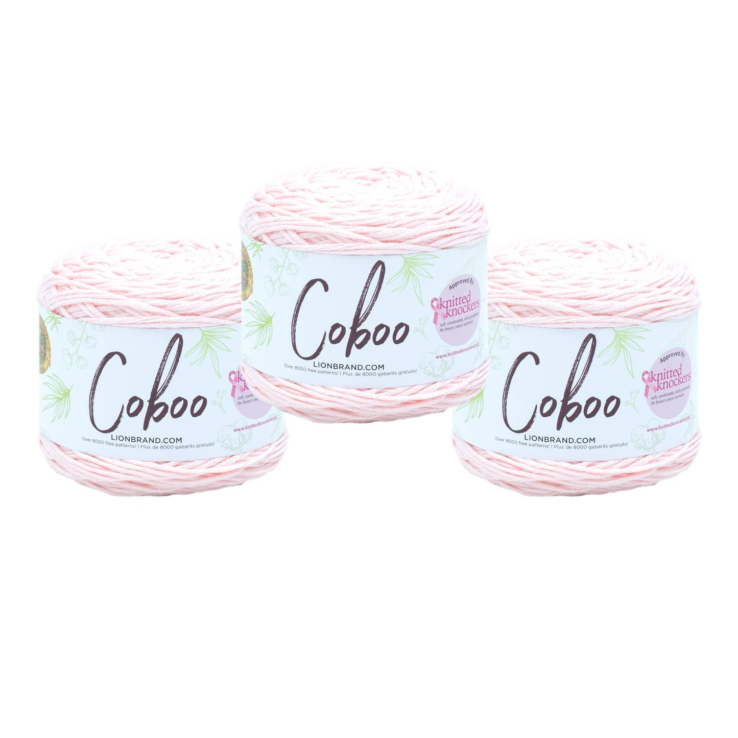 Lion Brand Yarn Coboo Pale Pink 3 Pack