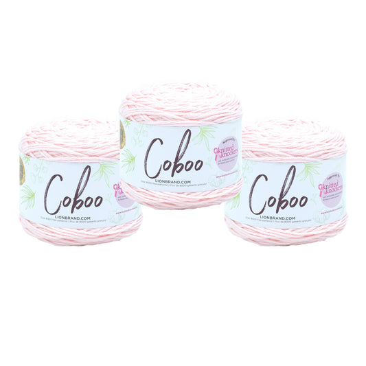 Lion Brand Yarn Coboo Pale Pink 3 Pack