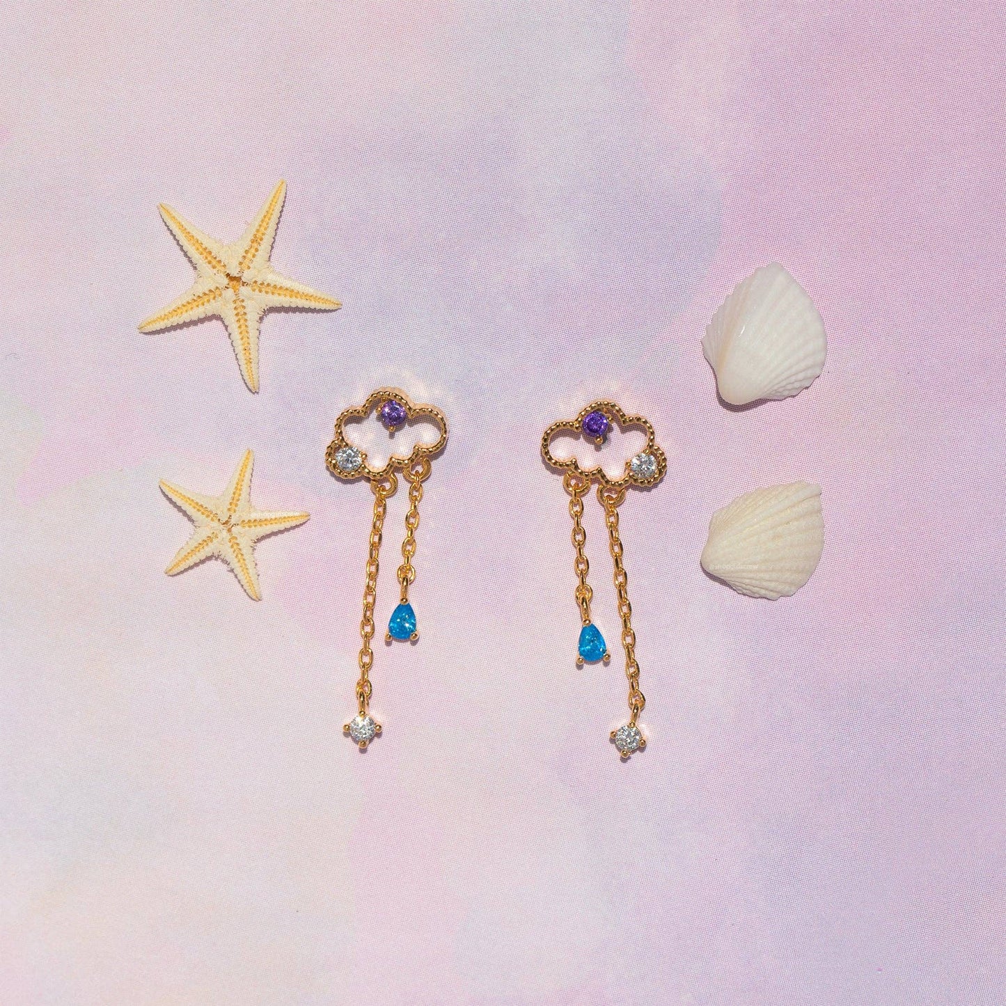 Reigning Clouds Dangle Earrings