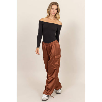 Off Shoulder Long Sleeve Bodysuit