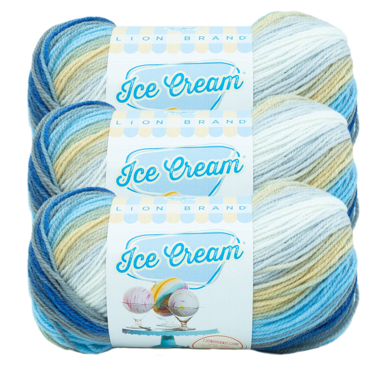Lion Brand Yarn Ice Cream 3 Pack