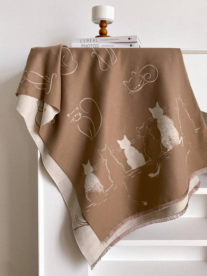 Scarvii – Cute Cat Pattern Winter Scarf & Shawl