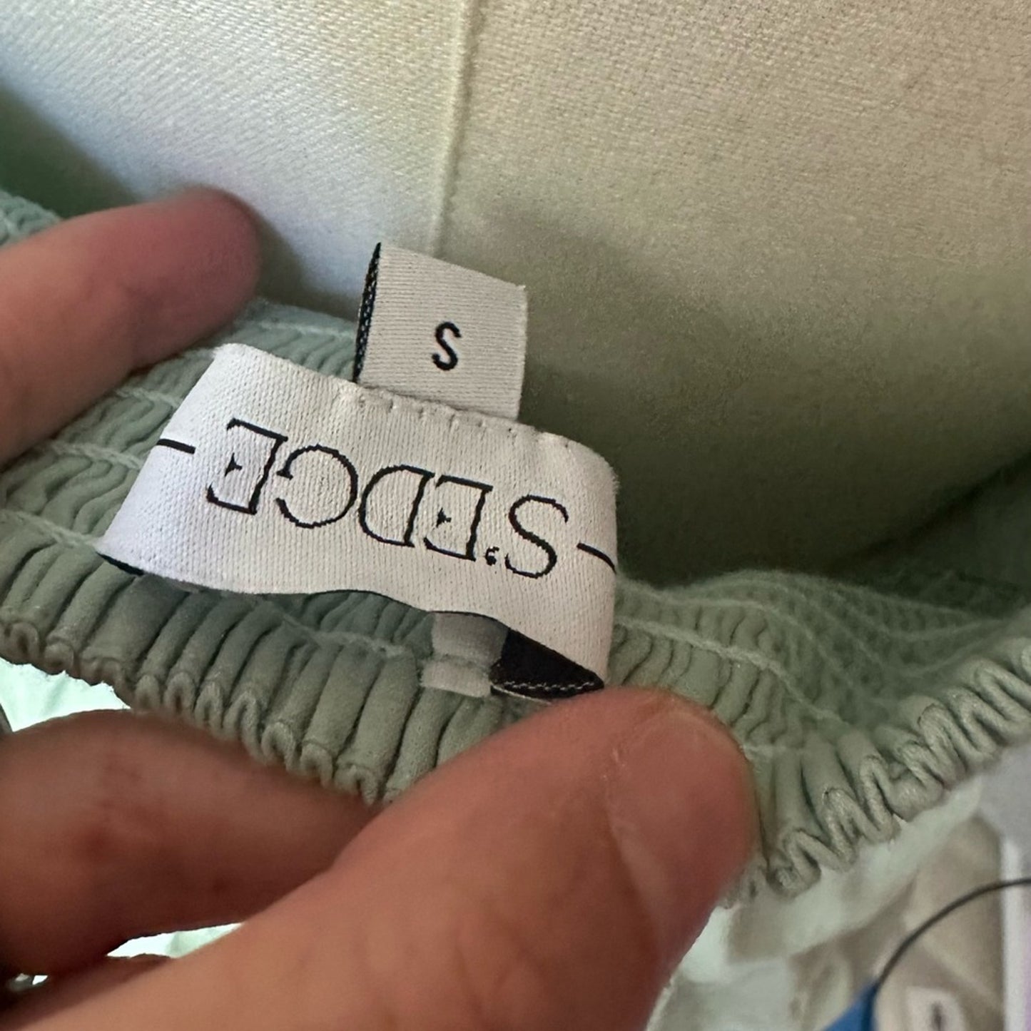 Green Tiered Mini Dress with Tie Straps, Size S | 2200