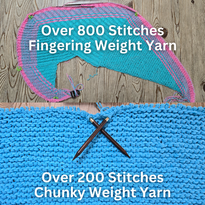 Blue Silk | Sampler Set | Adjustable Knitting Needles | 4 Sizes | US6, US8, US13, US17 | w/custom case